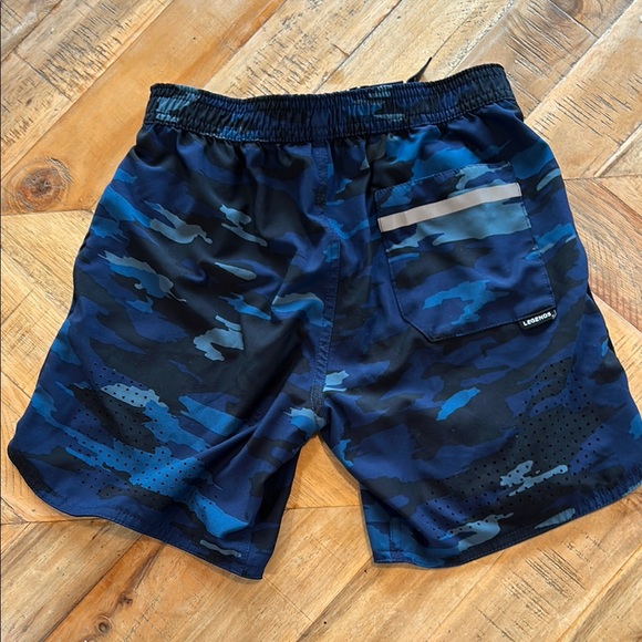 Blue Camo Youth Shorts - Picture 2 of 4